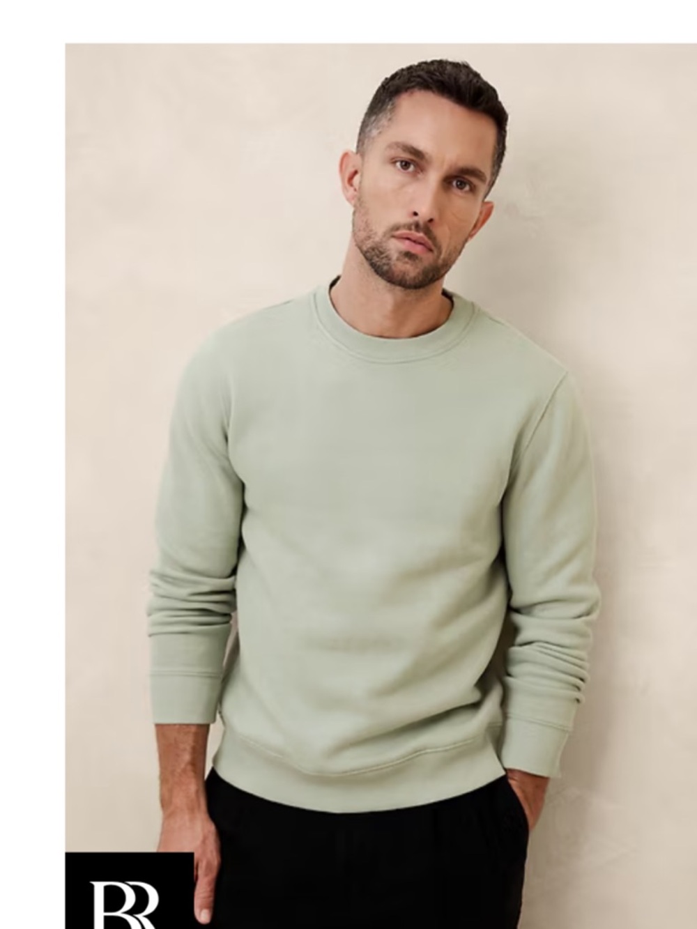 Banana Republic Men’s Crewneck Sweater in Sage